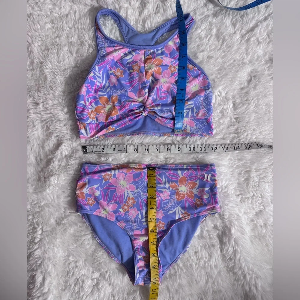 Hurley Kids Floral Bikini Swimwear Set Size Large